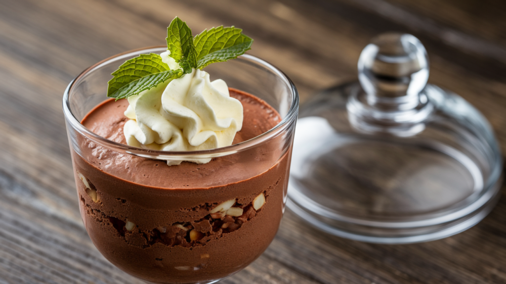 mousse de chocolate com menta